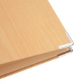Pasta de arquivos de papel de madeira natural comix elegância A4 2D Binder Ring
